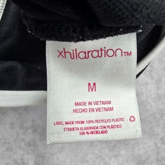 Xhilaration Black White Sports Hook Bikini Top Swimwear Medium - Picture 7 of 8